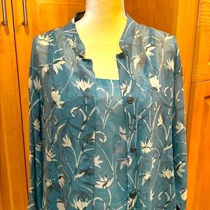 Giorgio, Armani la Colezioni silk sundress with matching over blouse, size 10